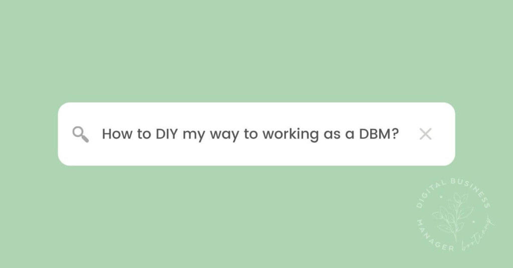 Search image "How to DIY my way to working as a DBM?"