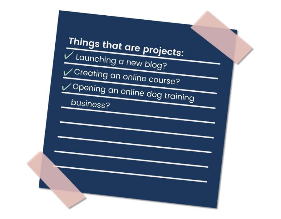 Image: List of things that are projects