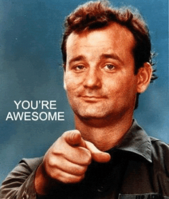 Gif saying you are awesome