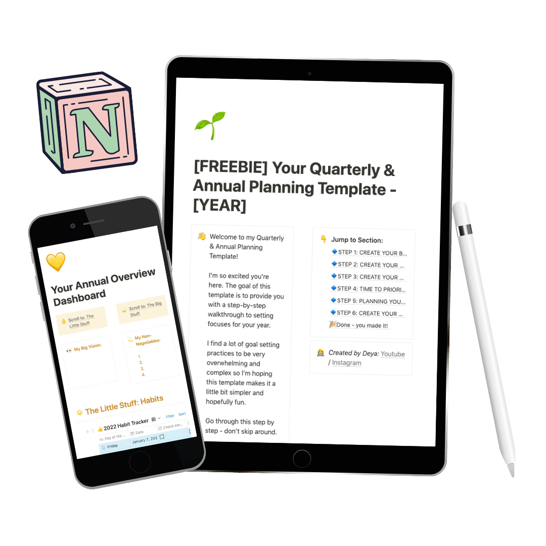  Freebie Annual Plan Notion Template The Digital Business Manager 