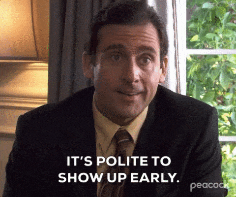 show up early gif